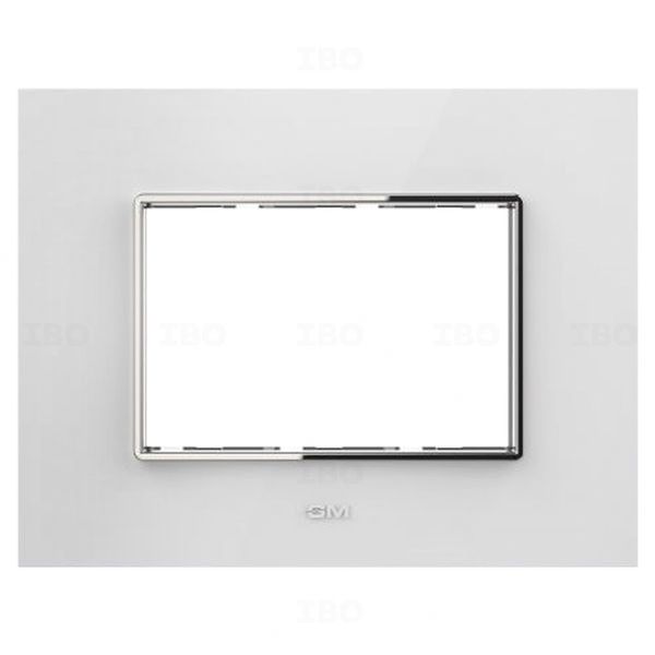 GM Casaviva 3 Module Glossy White Switch Board Plate