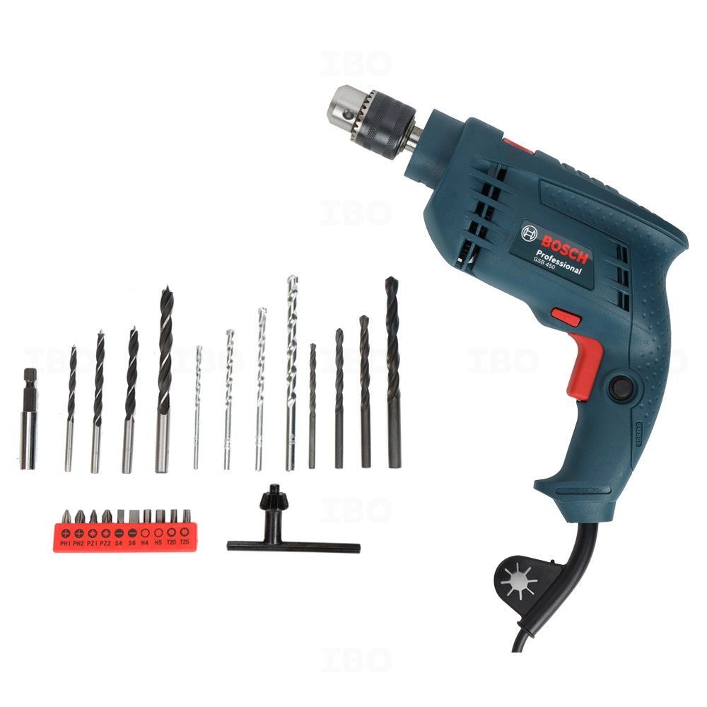 Bosch GSB 450 Wrap Set 450 watts 10 mm Impact Drill