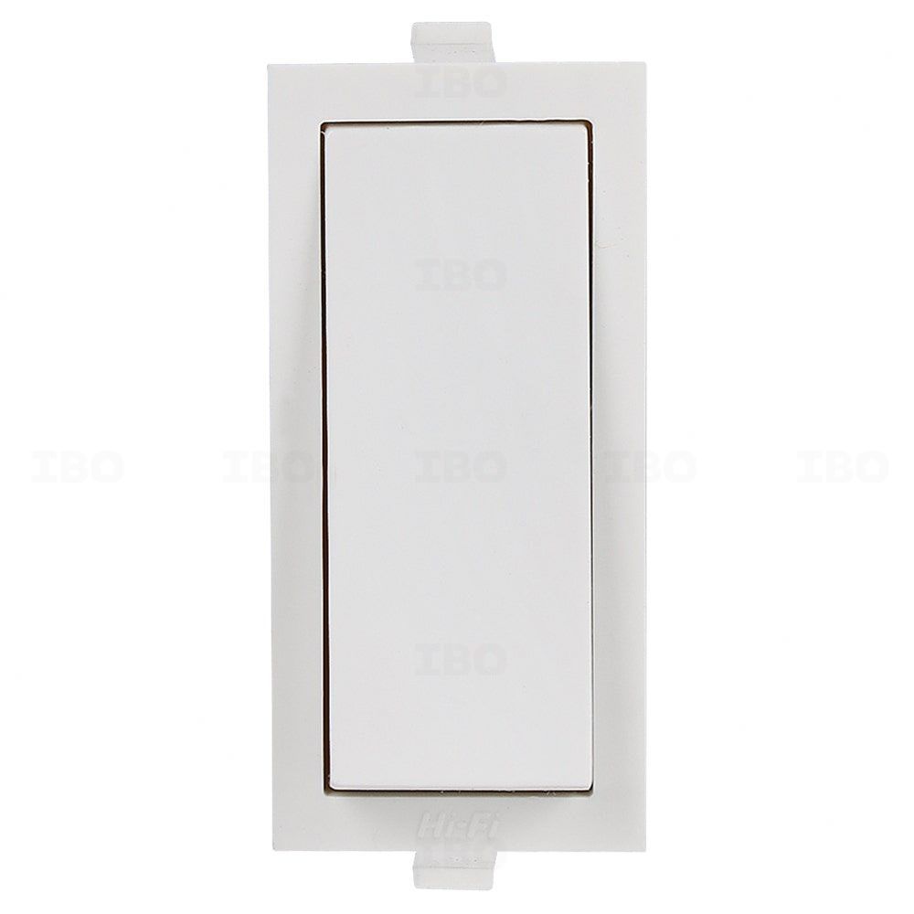 Hifi E-Class White 1 Way 10 A Modular Switch