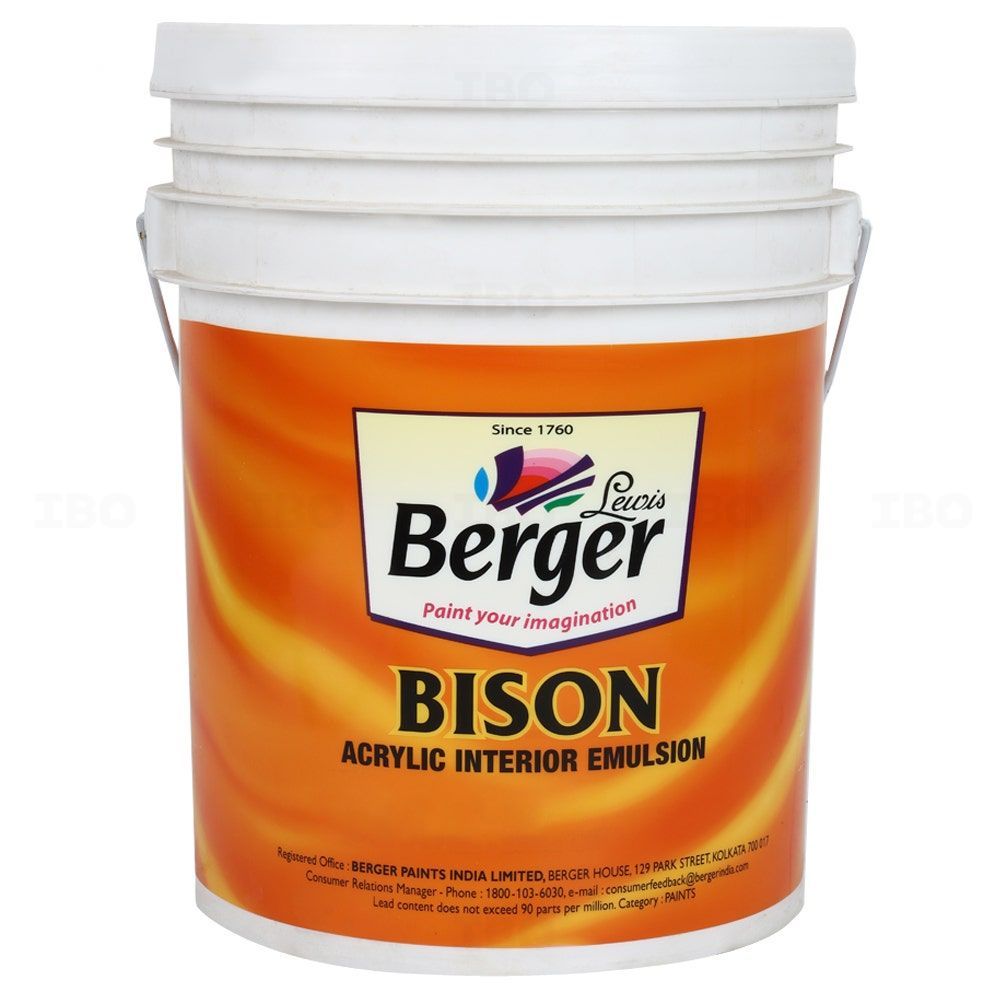 Berger Paints Bison 20 L W1 Base Interior Emulsion - Base