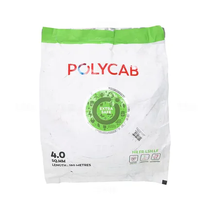 Polycab Green Wire 4 sq mm Red 180 m HR FR-LSH LF PVC Insulated Wire Polycab Green Wire 4 sq mm Red 180 m HR FR-LSH LF PVC Insulated Wire