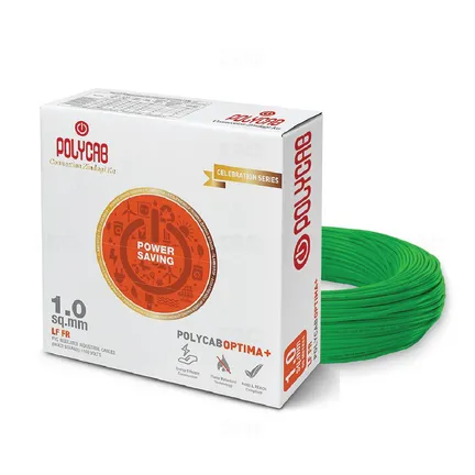 Polycab Optima+ 1 sq mm Green 90 m PVC Insulated Wire Polycab Optima+ 1 sq mm Green 90 m PVC Insulated Wire