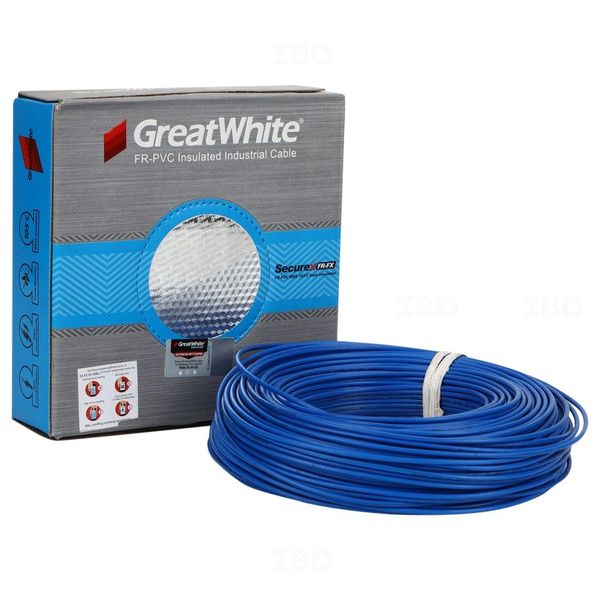 GreatWhite SecureX 1 sq mm Blue 90 m FR PVC Insulated Wire