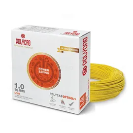 Polycab Optima+ 6 sq mm Yellow 90 m PVC Insulated Wire