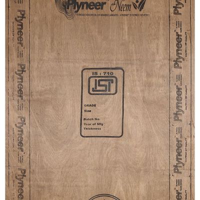 Plyneer Neem 8 ft. x 4 ft. 16 mm BWP/Marine Plywood