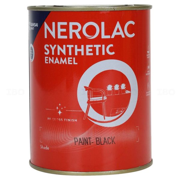 Nerolac Synthetic 500 ml Black Enamel-Color Nerolac Synthetic 500 ml Black Enamel-Color