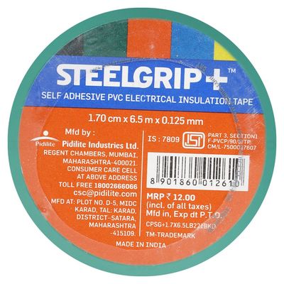 Pidilite Steelgrip 6 m Green Electrical Insulation Tape Pidilite Steelgrip 6 m Green Electrical Insulation Tape