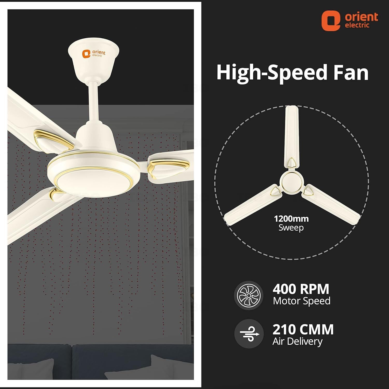 Orient Rapid Air High Speed Ceiling Fan