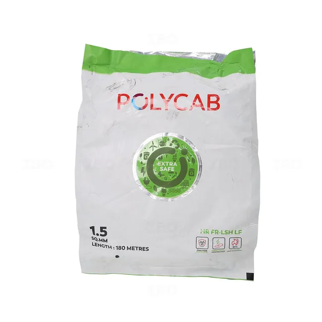 Polycab Green Wire 1.5 sq mm Green 180 m HR FR-LSH LF PVC Insulated Wire