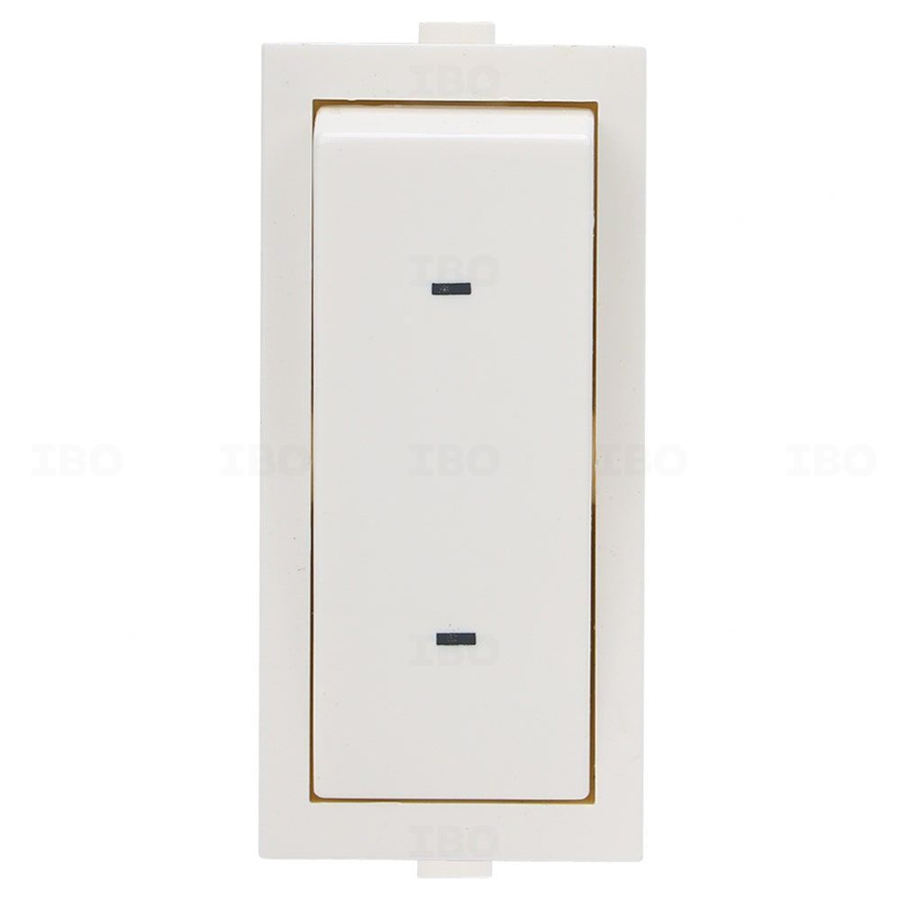 GreatWhite Fiana White 2 Way 10 A Modular Switch