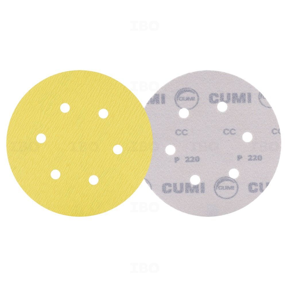 Cumi Dl569 150mm x 6 Holes 40 Grit Hook & Loop Steerated Disc