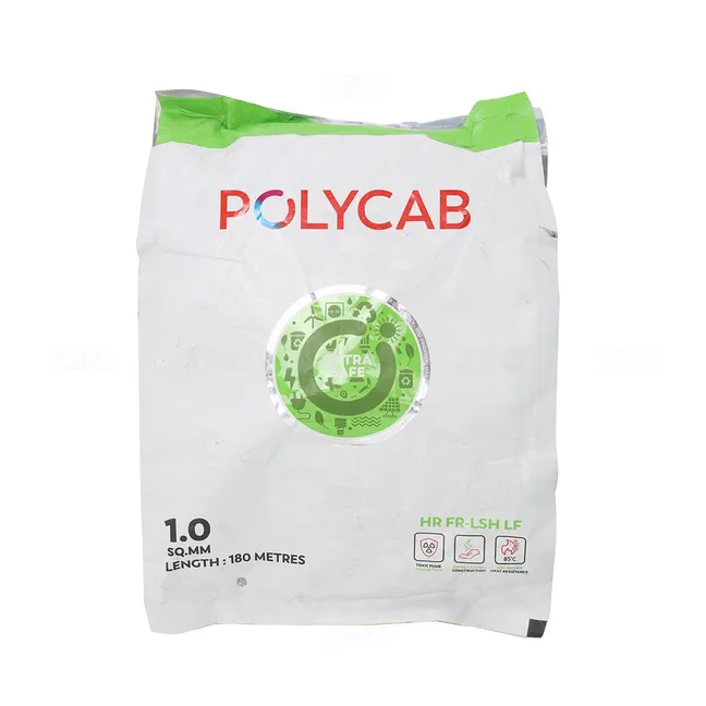 Polycab Green Wire 1 sq mm Green 180 m HR FR-LSH LF PVC Insulated Wire Polycab Green Wire 1 sq mm Green 180 m HR FR-LSH LF PVC Insulated Wire