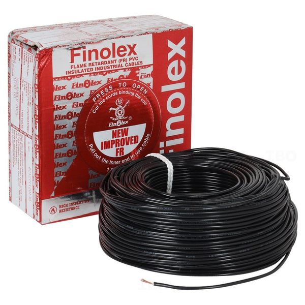 Finolex Silver 1 sq mm Black 90 m FR PVC Insulated Wire