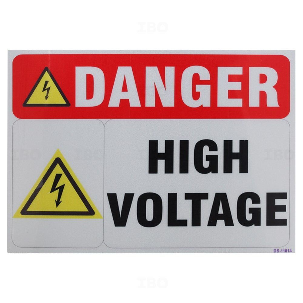 SignageShop 11 in. x 8 in. High Voltage Stock Sign
