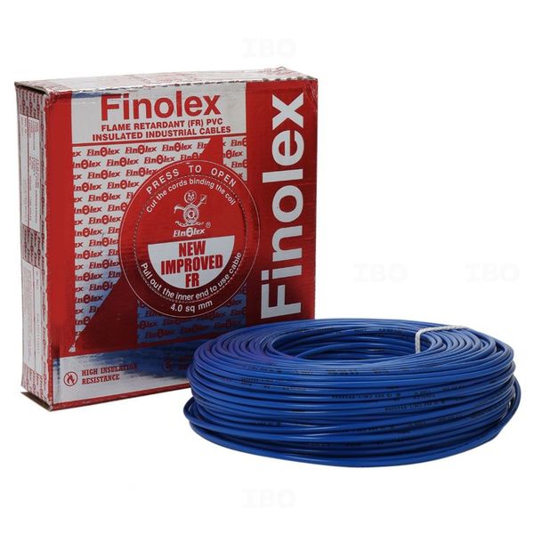 Finolex Silver 4 sq mm Blue 90 m FR PVC Insulated Wire
