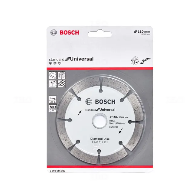 Bosch 2608615232 Diamond Cutting Blade 110x20/16mm Segment Bosch 2608615232 Diamond Cutting Blade 110x20/16mm Segment