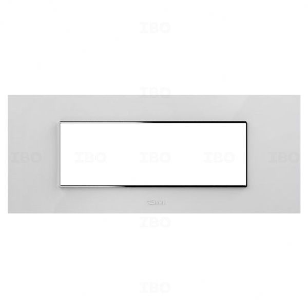 GM Casaviva 6 Module Glossy White Switch Board Plate