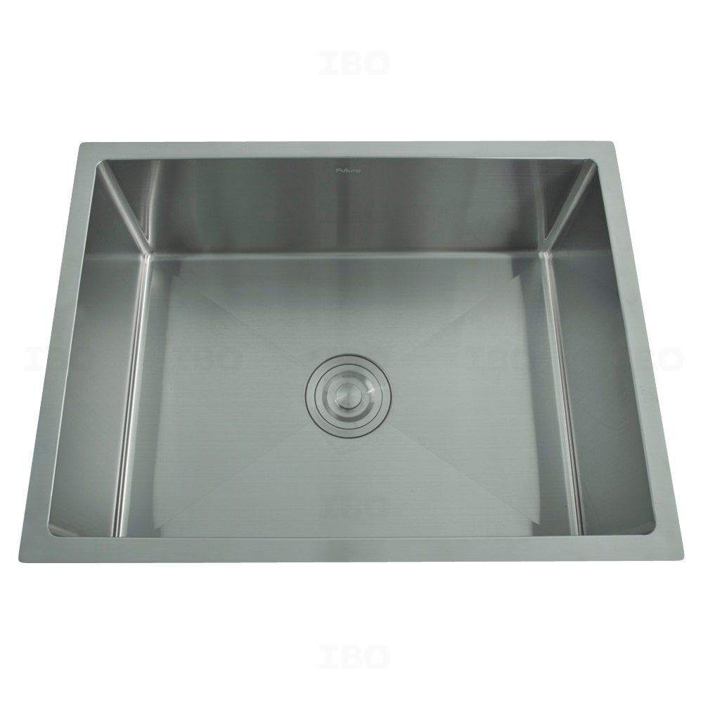 Futura Hand Carved 24 in. x 18 in. Brushed 304 Grade Stainless Steel Single Bowl Sink