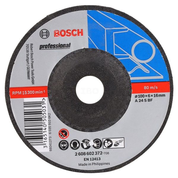 Bosch 2608602372 100x6x16mm Metal Grinding Wheel