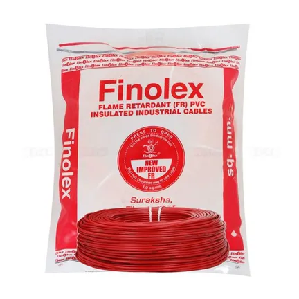 Finolex FRLS-H 1.5 sq mm Red 180m 1C PVC Insulated Industrial Cable 1100 V Finolex FRLS-H 1.5 sq mm Red 180m 1C PVC Insulated Industrial Cable 1100 V