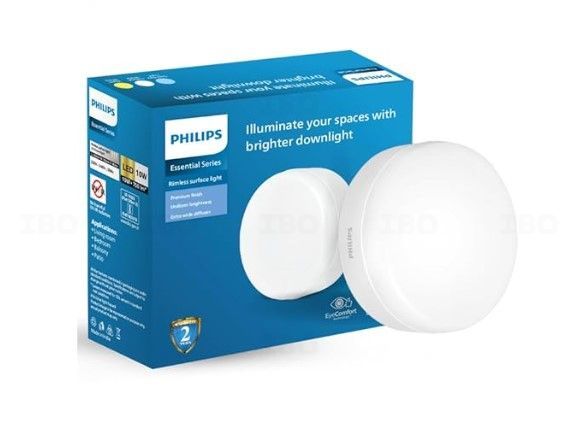 Philips 10W 3000K Round Rimless Surface LED Panel Light
