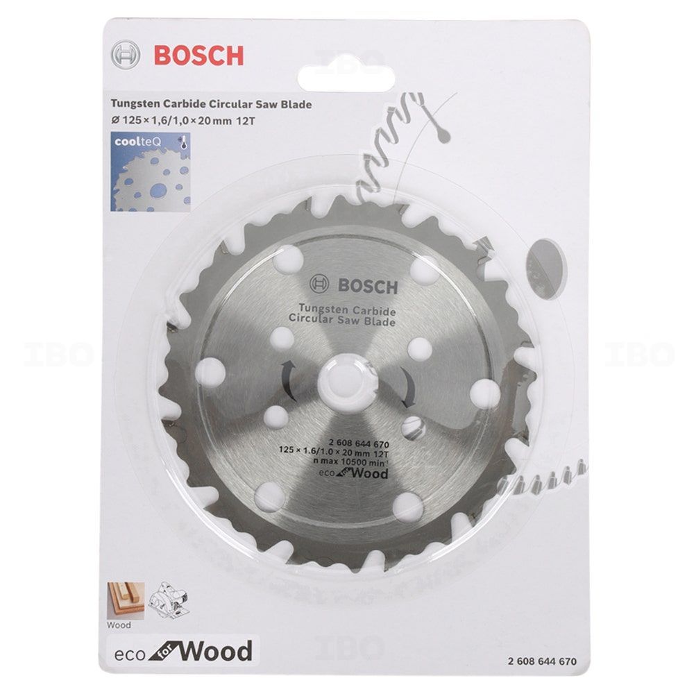 Bosch 2608644670 CoolteQ 125x1.6/1.0x20mm 12Teeth Circular Saw Blade