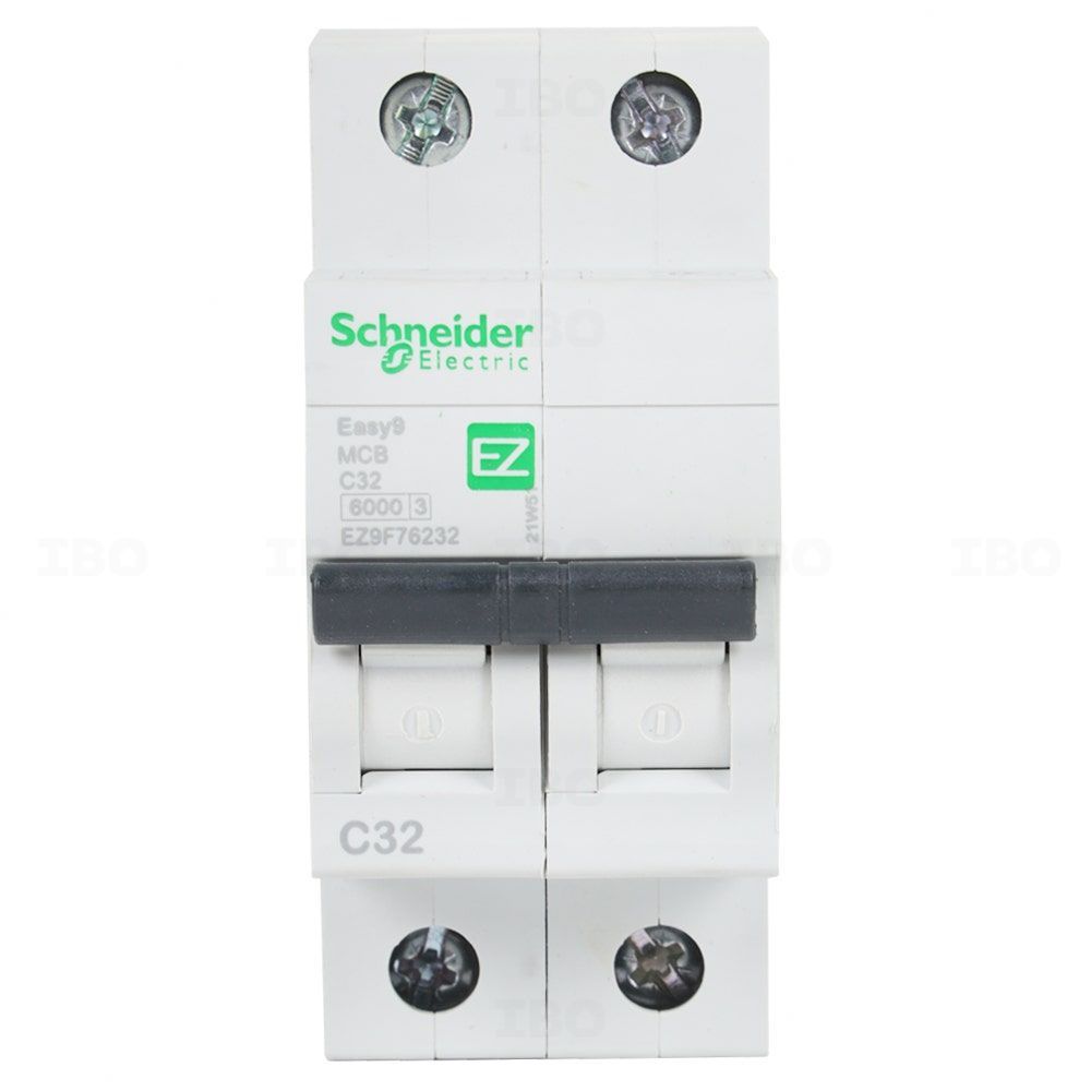 Schneider Easy 9 Double Pole 32 A C Curve MCB