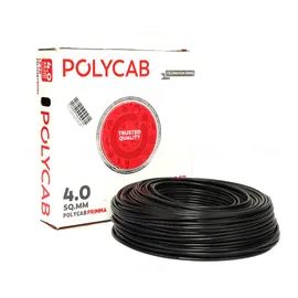 Polycab Primma 4 sq mm Black 90 m FR PVC Insulated Wire