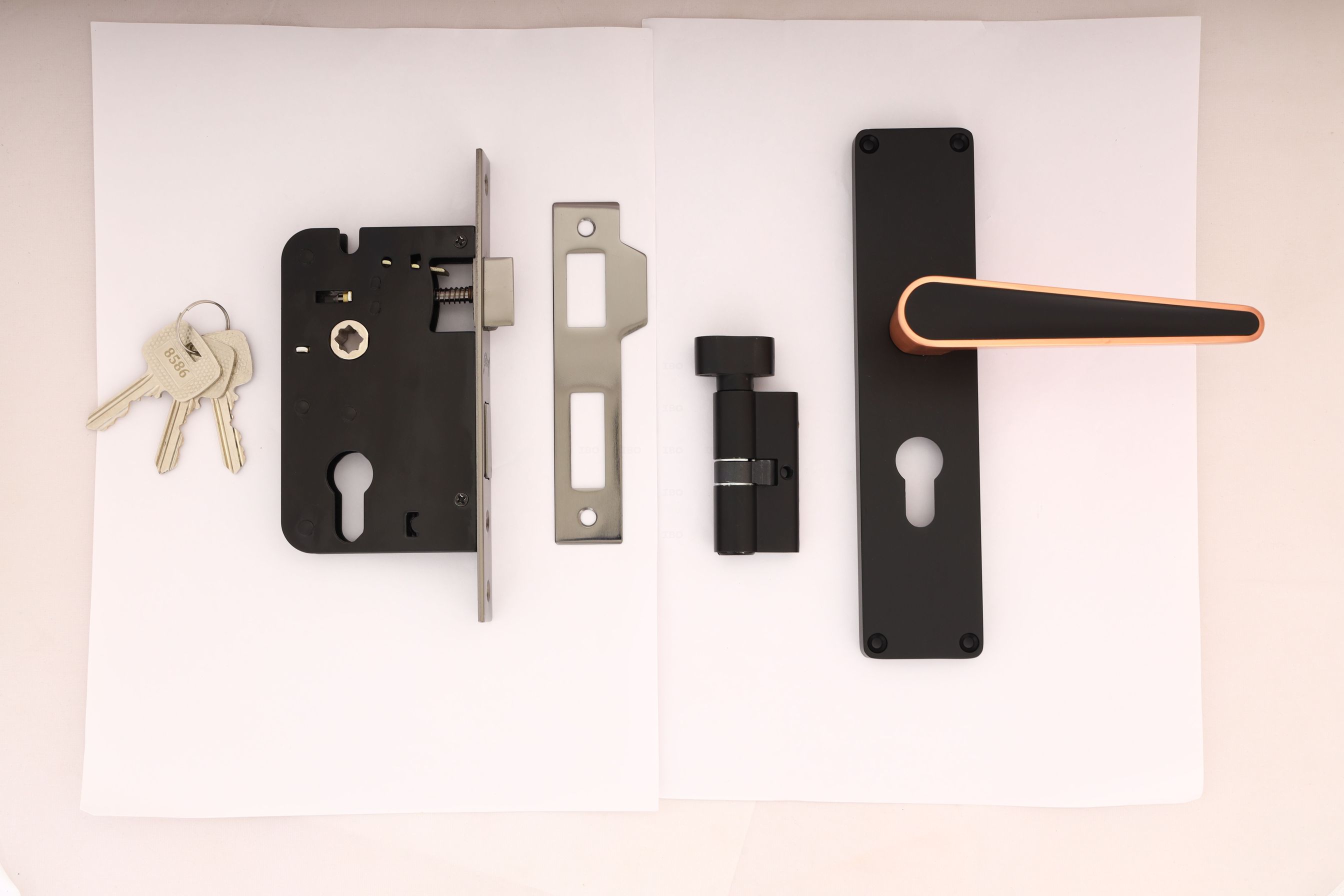 Godrej 3740 Black Mortise on Rose