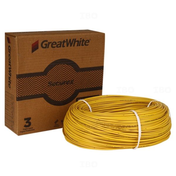 GreatWhite SecureX-FRFX 1.5 sq mm Yellow 180 m PVC Insulated Wire