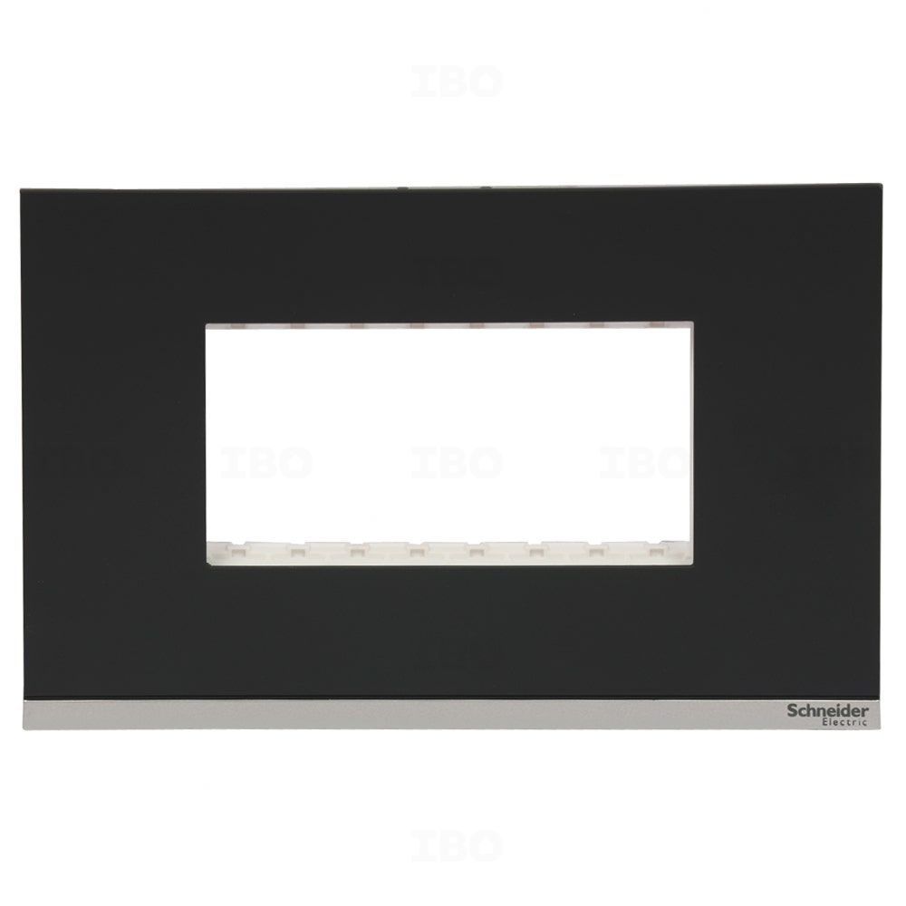 Schneider Unica Pure 4 Module Semi-Glossy Volcanic Grey Switch Board Plate