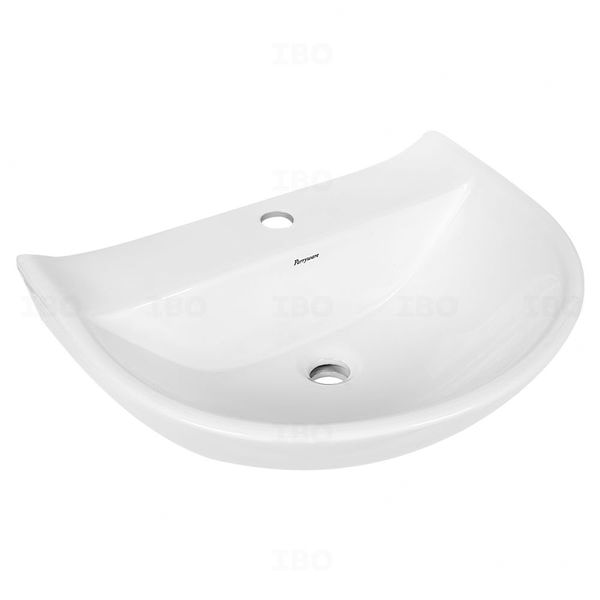 Parryware Merry 560 x 410 x 210 mm White Pedestal Basin without Pedestal