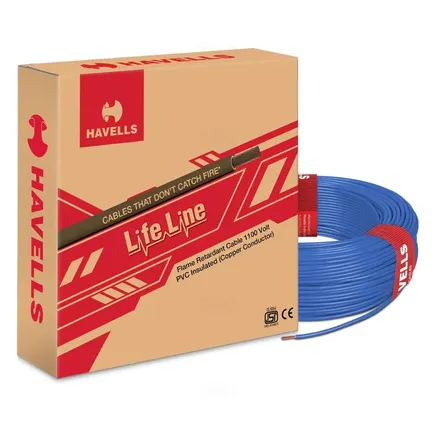 Havells Lifeline 2.5 sq mm Blue 180 m FR PVC Insulated Wire Havells Lifeline 2.5 sq mm Blue 180 m FR PVC Insulated Wire