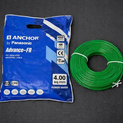 Anchor Advance FR 4 sq mm Green 180 m FR PVC Insulated Wire