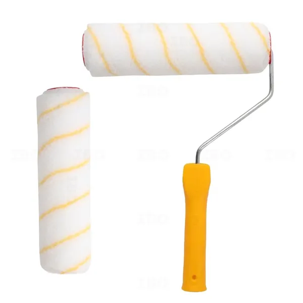 Charminar 9 in. Yellow Line Refill IInd + Nut Zinc handle Interior Wall Roller