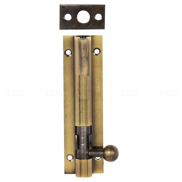 Amee MRBL Antique 4 in. Brass Tower Bolt
