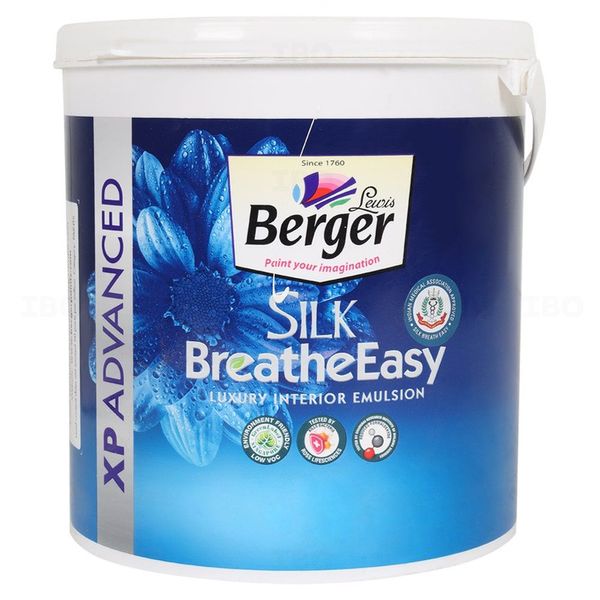 Berger Paints Silk Breathe Easy 4 L P0 Base Interior Emulsion - Base Berger Paints Silk Breathe Easy 4 L P0 Base Interior Emulsion - Base