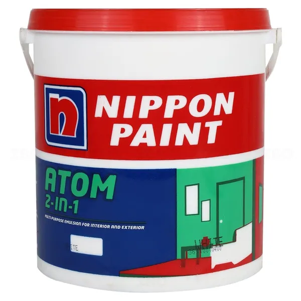 Nippon Atom 2 In 1 4 L White Interior Emulsion - Color Nippon Atom 2 In 1 4 L White Interior Emulsion - Color