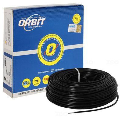 Orbit FR 1.5 sq mm Black 90 m FR PVC Insulated Wire
