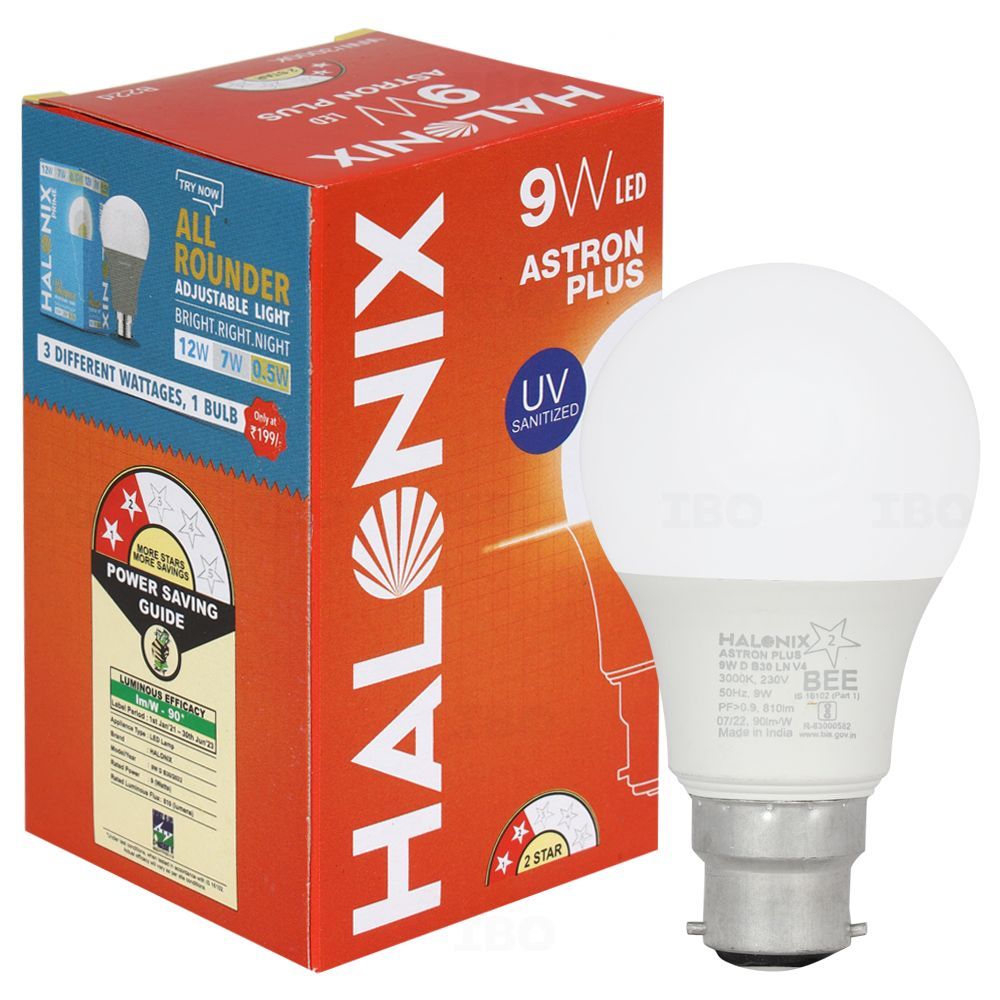 Buy Halonix Astron Plus 9 W B22 Warm White LED Bulb on IBO