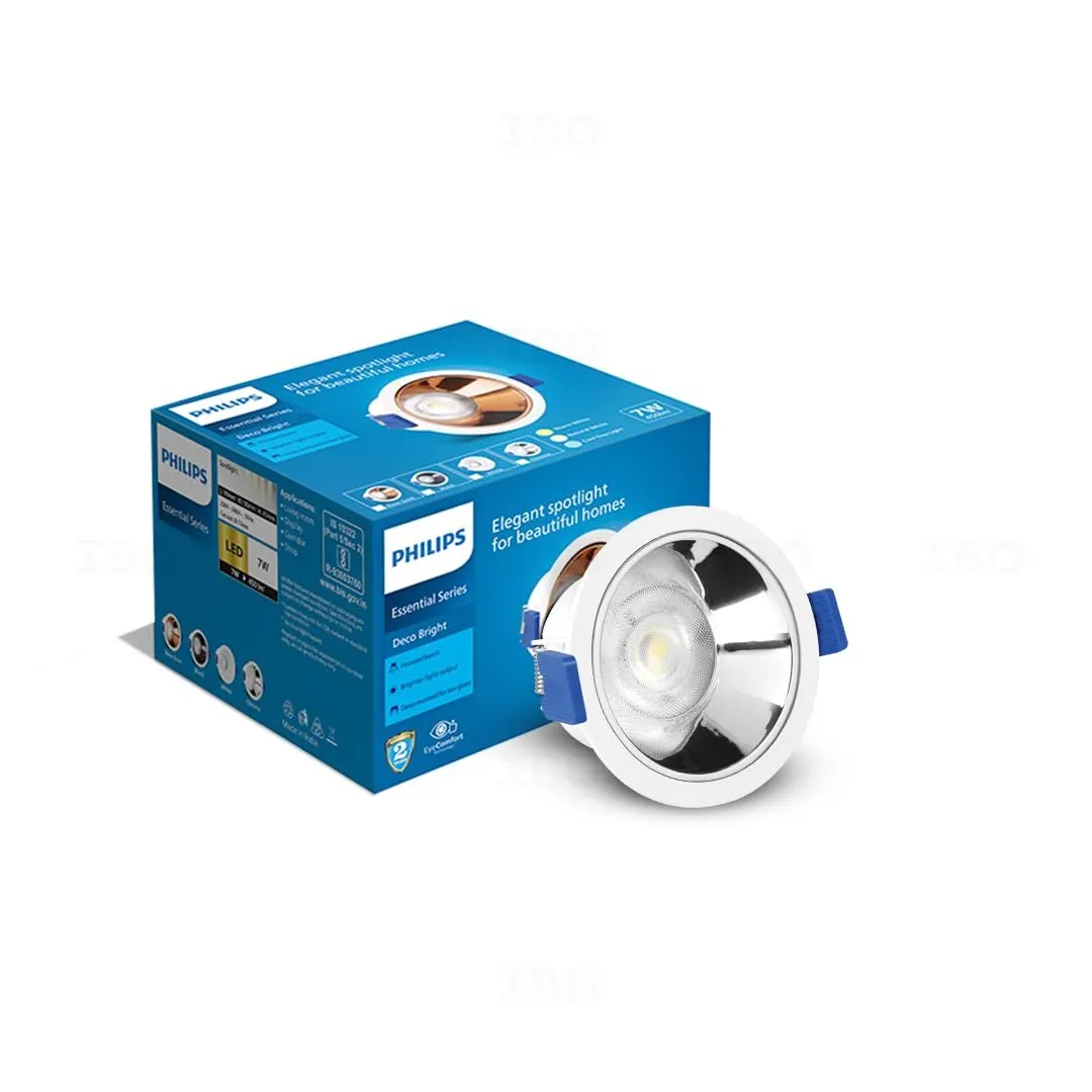 Philips 7W 3000k DecoBright Chrome LED Spot COB Light