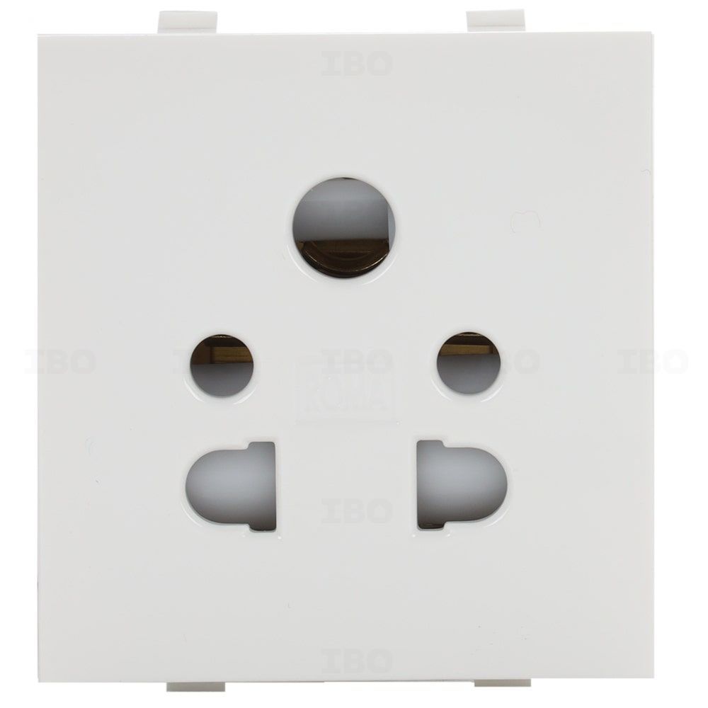 Anchor Roma Classic White 5 pin 10 A 2 Module Socket