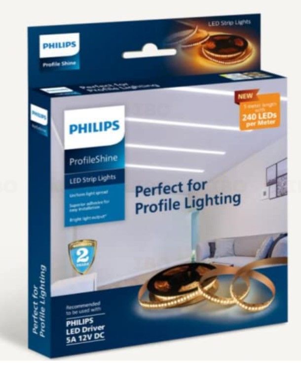 Philips 5 mtr 45W 6500K 240 LED/mtr (IP20) LED Strip Light