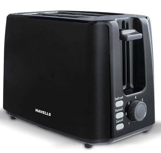 Havells Crisp Plus 750W 2 Slice Black Pop Up Toaster