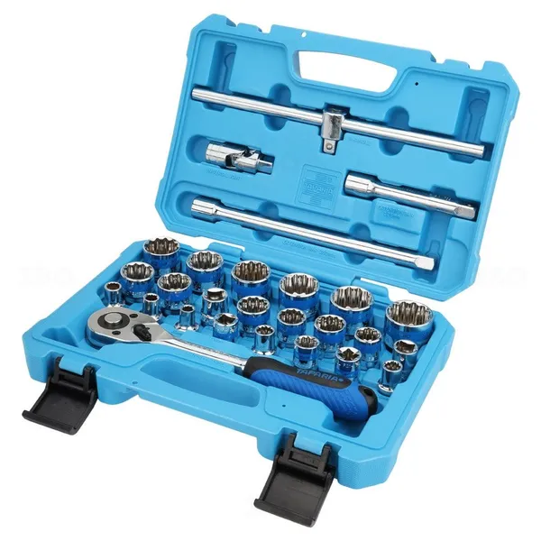 Taparia BMS14MXL 1/2 in. 24pc Bi-Hex Socket Set