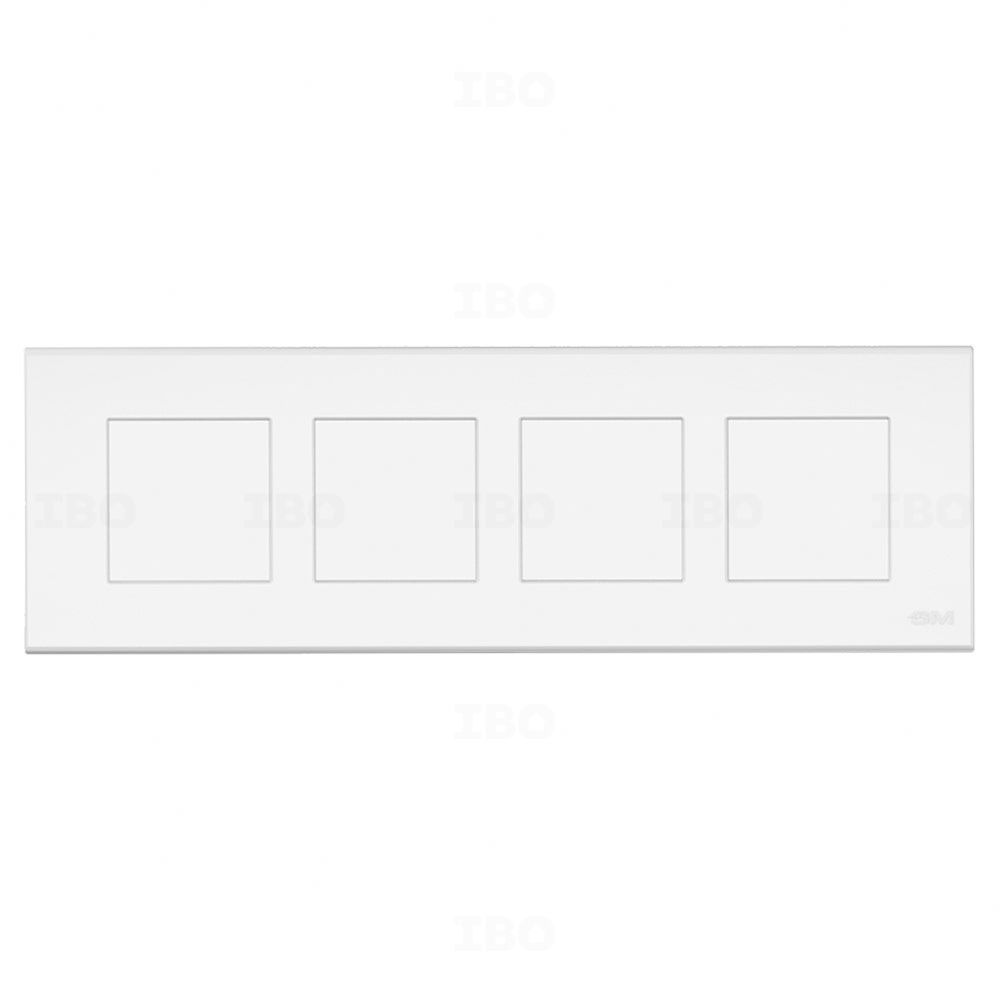 GM Fourfive Casablanca 8 (H) Module Semi-Glossy White Switch Board Plate