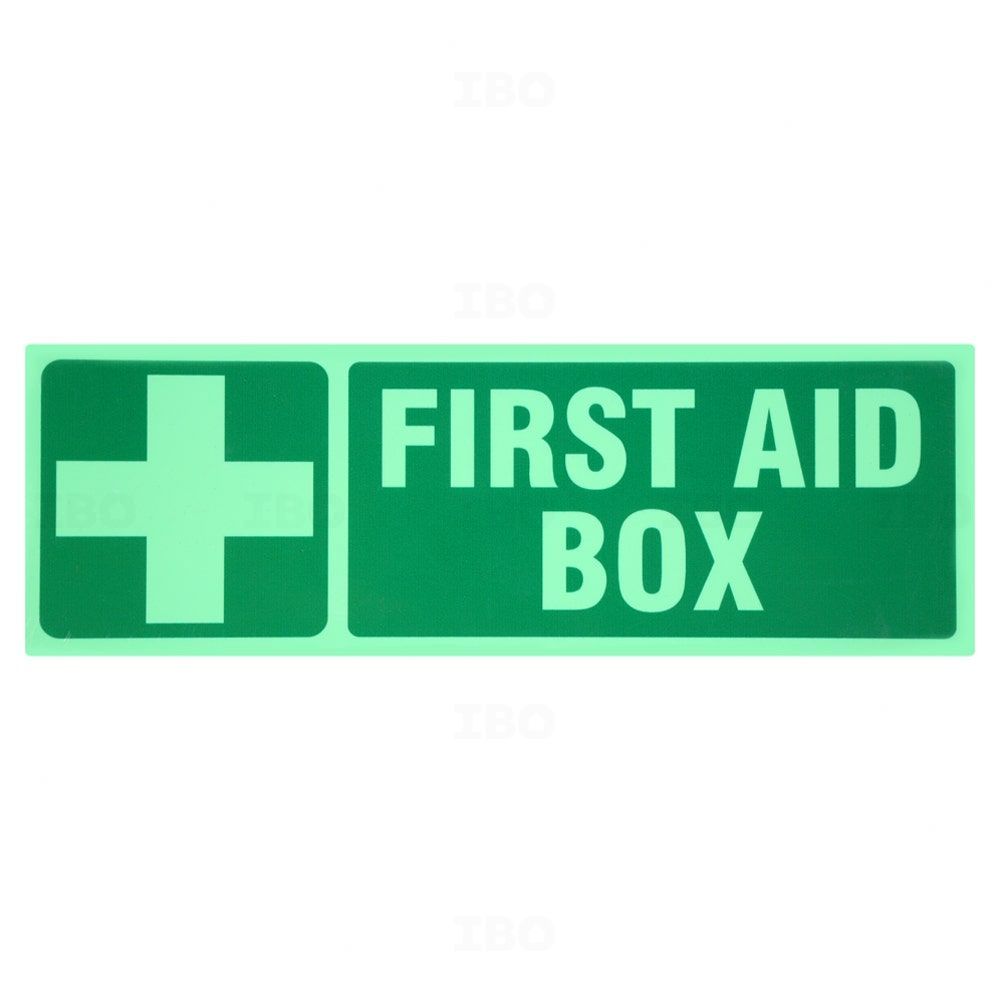 SignageShop 12 in. x 4 in. First Aid Box Stock Sign