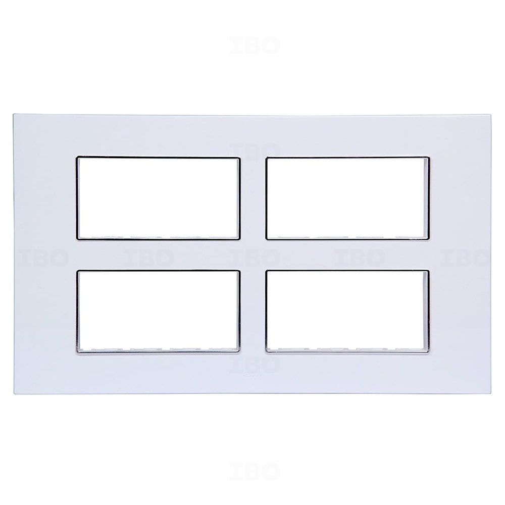 GM Fourfive Casaviva 16 Module Semi-Glossy White Switch Board Plate