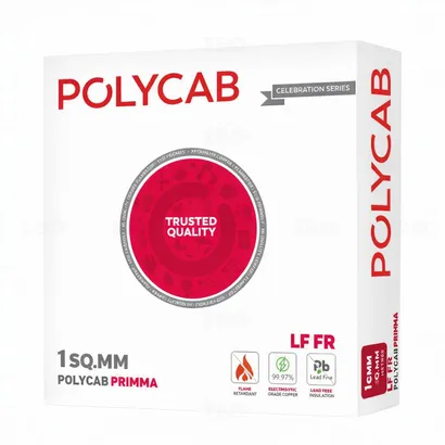 Polycab Primma 1 sq mm Black 90 m FR PVC Insulated Wire Polycab Primma 1 sq mm Black 90 m FR PVC Insulated Wire