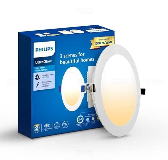 Philips 10W UltraGlow 3in1 Round LED Panel Light